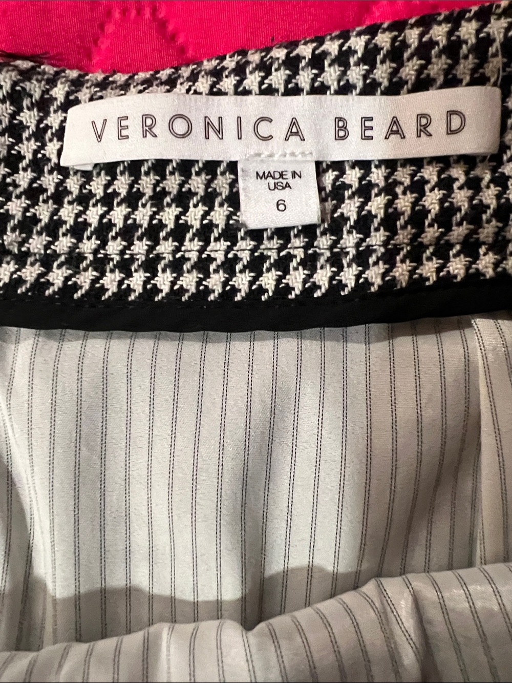 Veronica Beard Black & White Houndstooth Mini Skirt - Picture 2 of 8